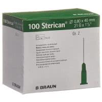 Sterican Nadel 21G 0.80x40mm grün Luer - 100 Stk.