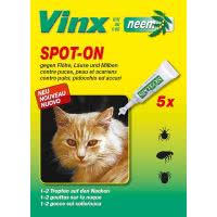 Vinx Bio Spot-On Tropfen mit Neem Katze - 5x1ml