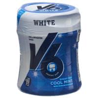 V6 White Kaugummi Cool Mint Dose - 60 Stk.