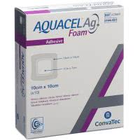 Aquacel Ag Foam adhäsiv - 10 Stk. à 10cm x 10cm