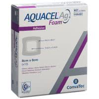 Aquacel Ag Foam adhäsiv - 10 Stk. à 8cm x 8cm