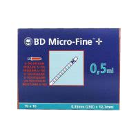 BD Microfine+ U100 Insulin Spritzen 12.7 x 0.33 mm - 100 x 0.5 ml
