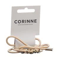 Corinne Haargummi Hair Tie Metal Details cream - 3 Stk.
