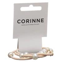 Corinne Haargummi Hair Tie Pearls vintage cream - 3 Stk.