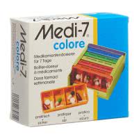 Medi-7 Medikamentendosierer 7-farbig - 7 Tage / 7 Fächer