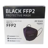 Kangcheng  Osiris FFP2 Masken Grippe/Covid AtemSchutz EU-zertifiziert - SCHWARZ - 20 Stk.