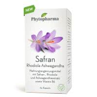 Phytopharma Safran Rhodiola Ashwagandha Kapseln - 60 Stk.