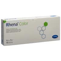 Rhena Color Elastische Binden 4cmx5m grün - 10 Stk.