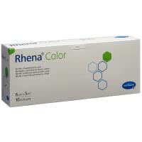 Rhena Color Elastische Binden 6cmx5m grün - 10 Stk.