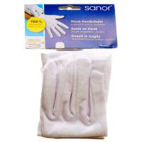 SANOR TRICOT Handschuhe Gr M weiss - 1 Paar