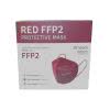 FFP2 Masken Grippe/Covid AtemSchutz EU-zertifiziert - Dunkelrot - 20 Stk.