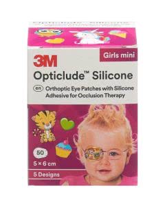 3M Opticlude Silicon Augenpflaster Mini Girls - 50 Stk. à 5cm x 6cm 