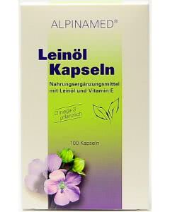 Alpinamed Leinoel Kapseln - pflanzliches Omega 3 & Vit. E - 500mg - 100 Stk.