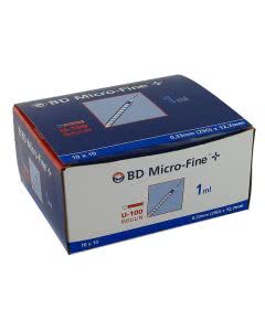 BD Microfine+ U100 Insulin Spritzen 12.7 x 0.33 mm - 100 x 1 ml