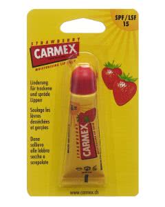 Carmex Lippenbalsam Strawberry SPF 15 - Tube 10 g
