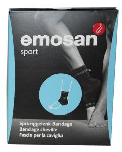 Emosan sport Sprunggelenk-Bandage schwarz/blau S - 1 Stk