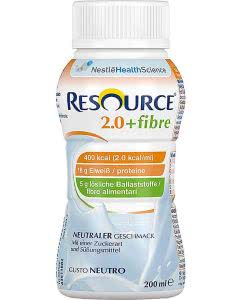 Nestle Resource 2.0 Fibre Drink Neutral - 4 x 200ml