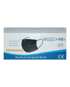 BlackMask - Covid/Grippe Medizinische Schutzmasken schwarz IIR - 50 Stk.