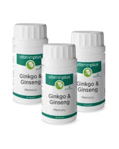 Spar-Set Vitaminplus Ginkgo & Ginseng Memory Kapseln - 3 x 90 Stk.